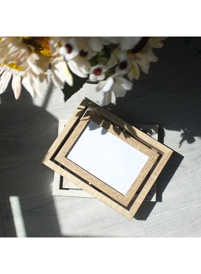 Decorhills Wooden Photo Frame 6x4 Inch Double Sided Rotational Picture Frame with Glass Window | Thick Stand Desk Table Display 15.8x20.8x3cm Natural - Image 5